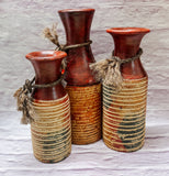 Rustic Vase Set - 3 Piece