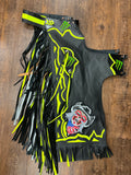 Rodeo Chaps - Neon Green and Black