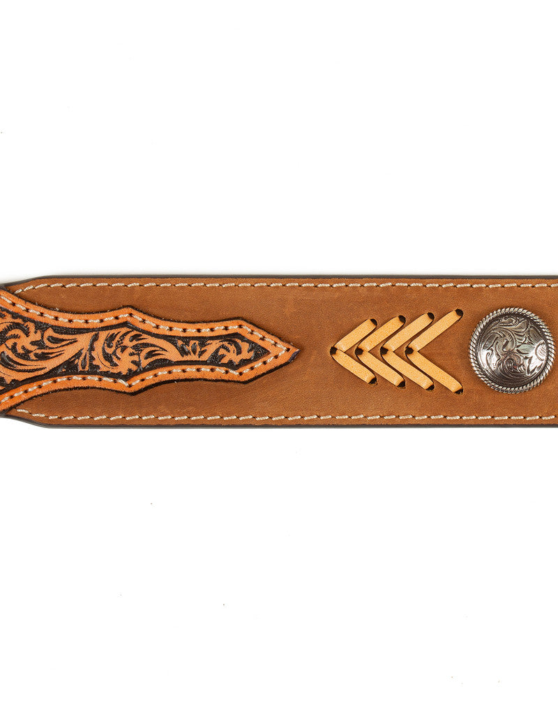 Nocona Kids' 1 1/2" Laced Concho Belt