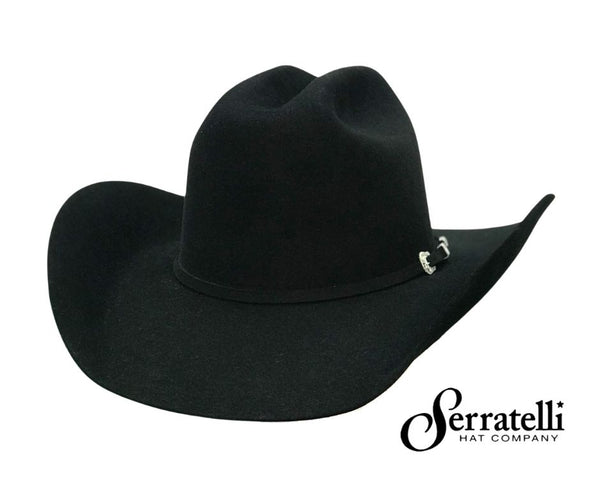 Serratelli 6X Black Felt Hat - S9 Profile - Connolly Saddlery