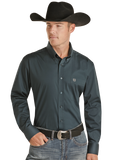 Panhandle Slim Solid Navy Shirt