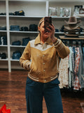 Blue B Embroidered Contrast Bomber Jacket