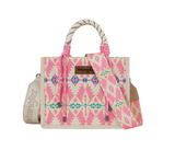 Wrangler Southwestern Rope Handle Bag - Pink