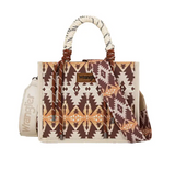 Wrangler Southwestern Rope Handle Bag - Mocha