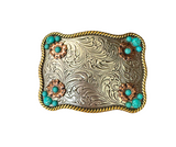 Nocona Floral Turquoise Buckle