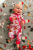 Baby Girls Western Bow Printed Sleeper