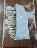 Youth Rodeo Chaps - Grey & Gold