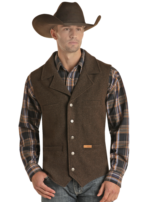Powder River Dark Brown Wool Vest