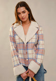 Blue B Plaid Waist Jacket