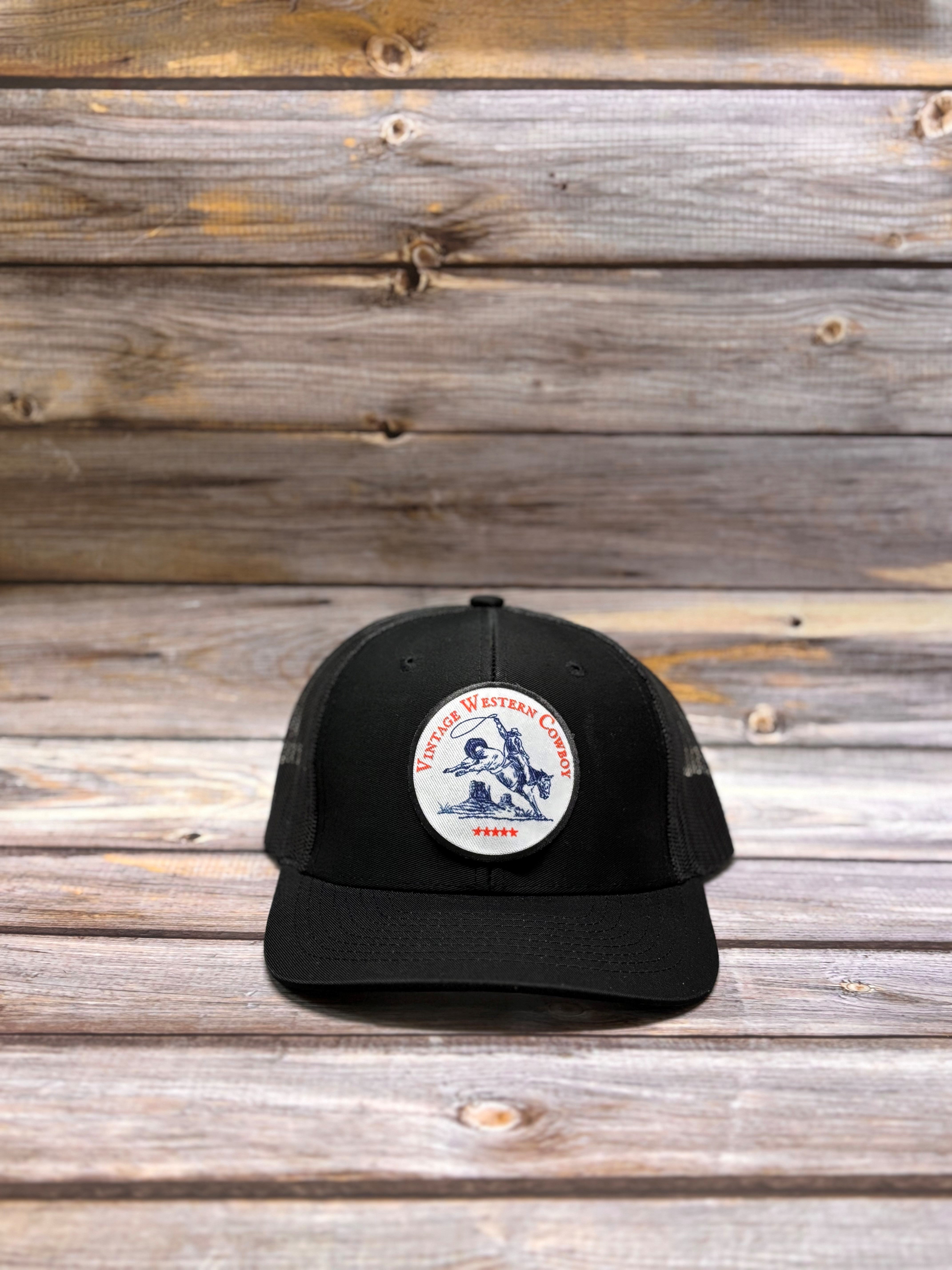 MWW Vintage Western Cowboy Patch Cap