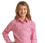 Girls LS Hot Pink Cactus Print