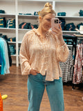 Womens Blush Paisley Blouse