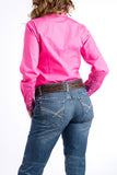 Cinch Solid Hot Pink Shirt