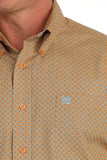 Cinch Orange Print Classic Fit Shirt