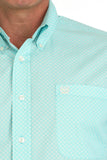 Cinch Classic Fit Mint Geo Shirt