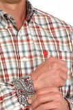 Cinch Classic Fit Burgundy Check Shirt