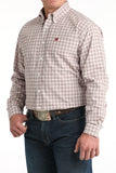 Cinch White and Red Check Shirt