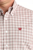 Cinch White and Red Check Shirt