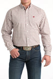 Cinch White and Red Check Shirt