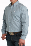 Cinch Classic Fit Blue Geo Shirt