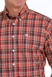 Cinch Red Plaid Short Sleeve Shirt