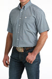 Cinch Short Sleeve Blue Check Shirt