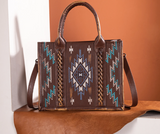 Montana West Embroidered Aztec Tote/Crossbody