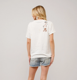 Blue B Western Motif Embroidered Graphic T Shirt