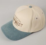 Messy Hair Wild West Cap- Denim