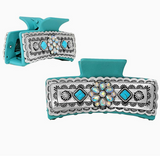 Western Semi Stone Claw Clip