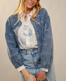 Western Embroidery Puff Sleeve Jacket