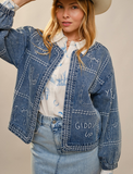 Western Embroidery Puff Sleeve Jacket