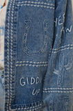 Western Embroidery Puff Sleeve Jacket