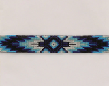 Twister Hatband Beaded Stretch Blue