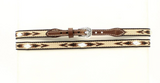 Twister Hatband 1/2 Embroidered Hatband with Diamond Conchos