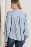 Blue & White Striped Blouse