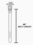 Western Braided Concho Buckle Vegan Leather Belt