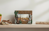 Western Cowboy Boots & Rustic Cactus 6” X 4” Picture Frame