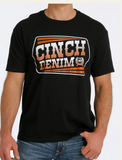 Cinch Mens Denim Tee - Black