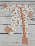 Baby Girls Duck Printed Zipper Sleeper