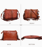 Brown Fringe Crossbody