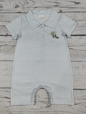 Baby Boy Duck Applique Stripe Romper