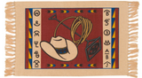 Cotton Stencil Table Mat - Set of 4