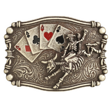 Nocona Mens Buckle Rectangle Skeleton Bull Rider Aces