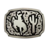 Nocona Mens Rectangle Buckle Bronco Rider