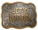 Nocona Mens Buckle Rectangle Let's Rodeo