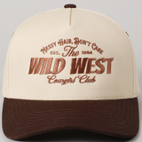 Messy Hair Wild West Cap  - Brown