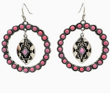 Aztec Pendant Ring Earrings