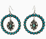 Aztec Pendant Ring Earrings
