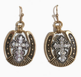Cross Horseshoe Earrings